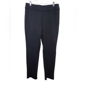 Soft Surroundings Black High Rise Straight Leg Stretch PullOn Pants Size  M-E106